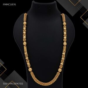 Designer Golden Ball Pipe with Indo chain For Man -FMMC1876